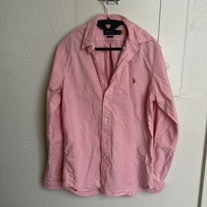Like new Polo Ralph Lauren pink men’s long sleeved dress shirt ret. 125.00